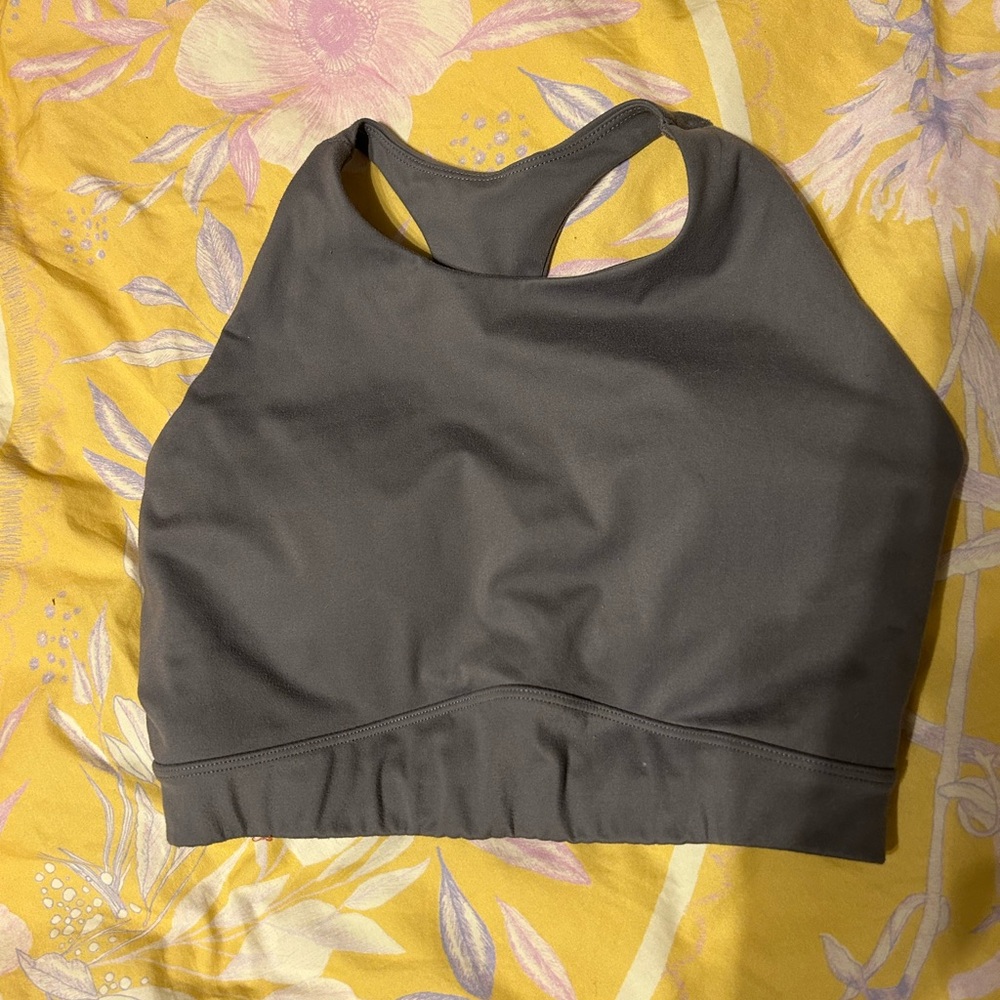 Alphalete high neck gray sports bra
